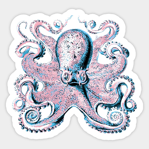 Trans Pride Octopus Sticker by VernenInk